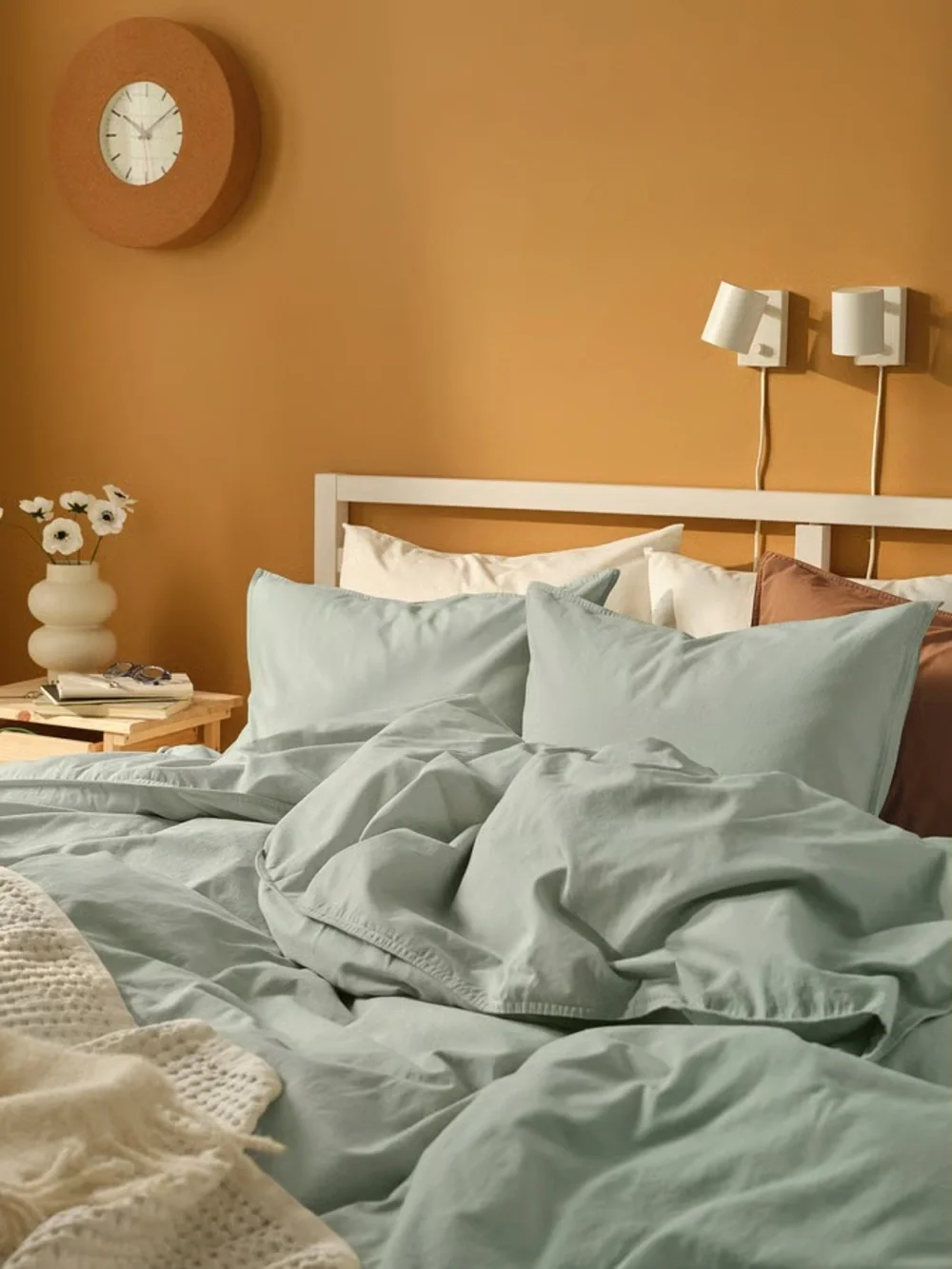 Sage Green Cotton Duvet Set - Queen/Full